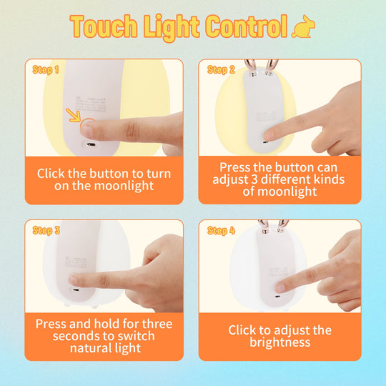 Baby Silicone Night Light – Cute Rabbit & Elk Touch & Clap Lamp