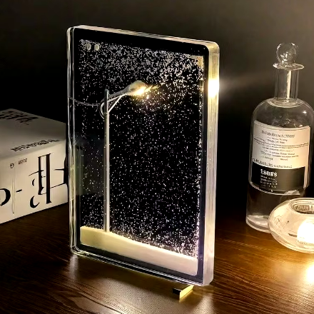 DIY Snowy Night Street Lamp Kit – Handmade Winter Craft Set