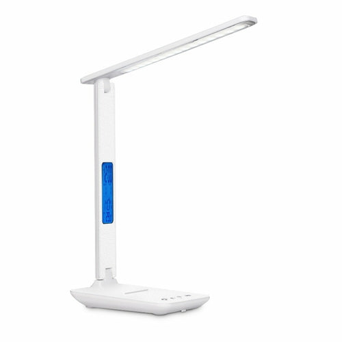 3-in-1 LED Desk Lamp – Wireless Phone Charger, Clock & Thermostat