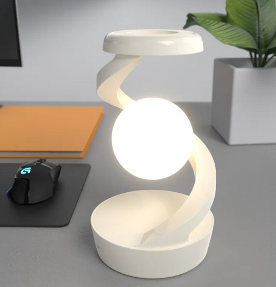 Rotating Moon Desk Lamp – 15W Wireless Charger & Sensor Control