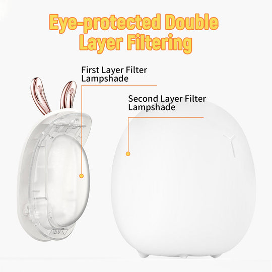 Baby Silicone Night Light – Cute Rabbit & Elk Touch & Clap Lamp