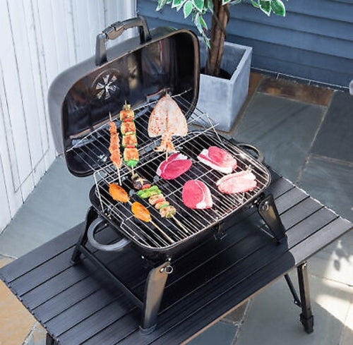 Portable Tabletop BBQ Charcoal Grill – Foldable, Serves 3–4, Heat-Resistant