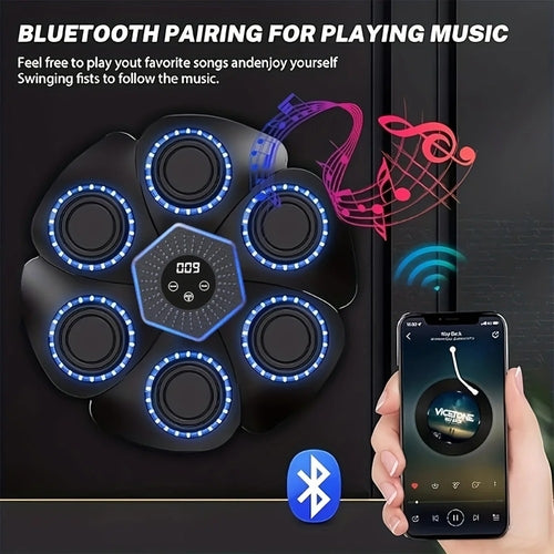 Wall-Mounted Boxing Reflex Trainer – LED Lights, Bluetooth & Electronic Scoring