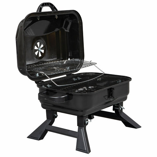 Portable Tabletop BBQ Charcoal Grill – Foldable, Serves 3–4, Heat-Resistant