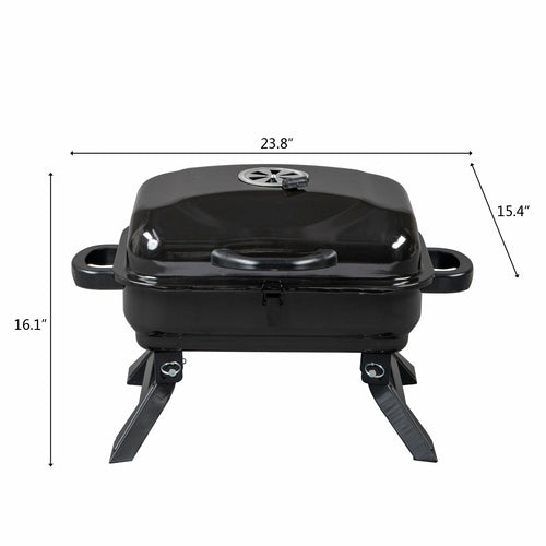 Portable Tabletop BBQ Charcoal Grill – Foldable, Serves 3–4, Heat-Resistant